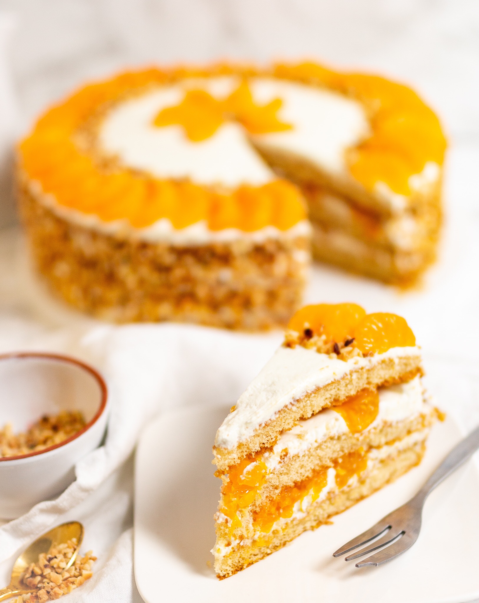 Mandarinen-Zitronenquark-Torte